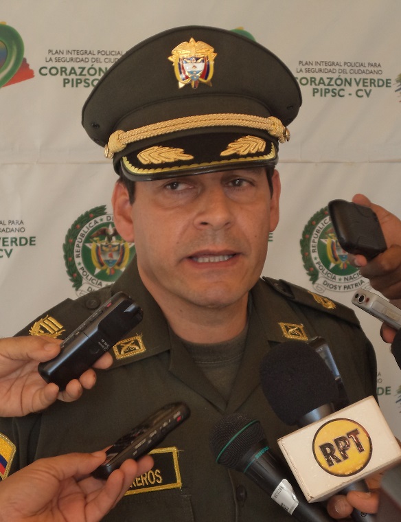 El coronel Juan Alberto Libreros, comandante Policía Cesar, se refirió a los disturbios que - coronel-