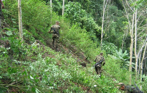 Foto de referencia/ EL PILÓN 
Las tropas del Batallón de Alta Montaña Nº7 patrullan el municipio de Manaure, Cesar. 
