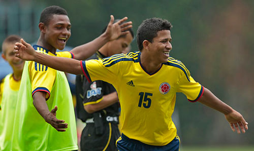 Jesús David Marimón (de peto verde) estuvo al servicio de la Selección Colombia Sub-15 en México. En Valledupar es dirigido por Juan ‘Suzuki' Miranda. 