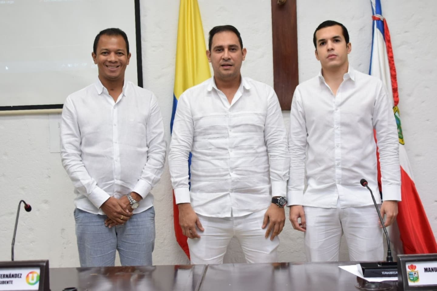 Los corporados Jorge Daza, Ronald Castillejo y Eudes Orozco.