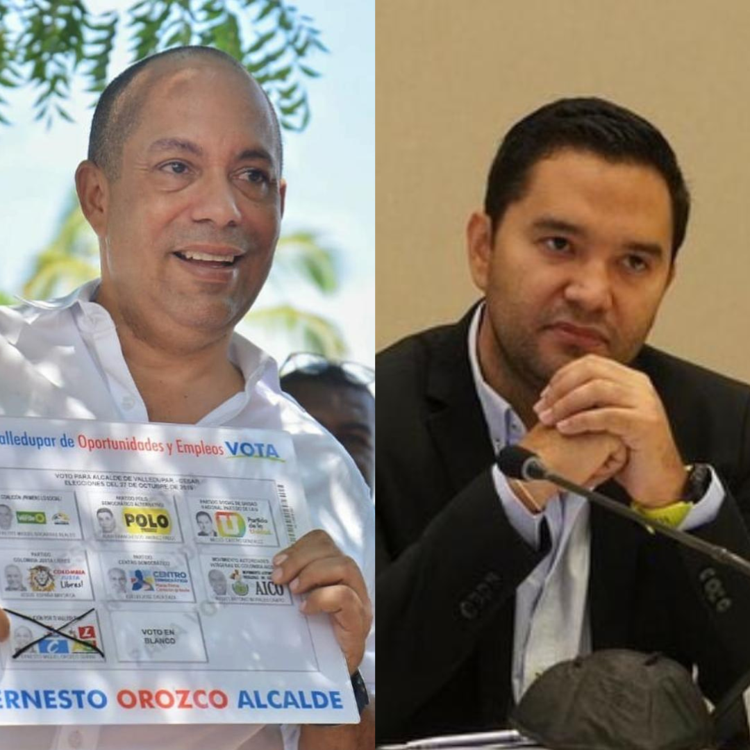 Ernesto Orozco y Mello Castro compitieron por llegar a la Alcaldía de Valledupar en las elecciones territoriales de 2019.                                                     /FOTO: CORTESÍA. 