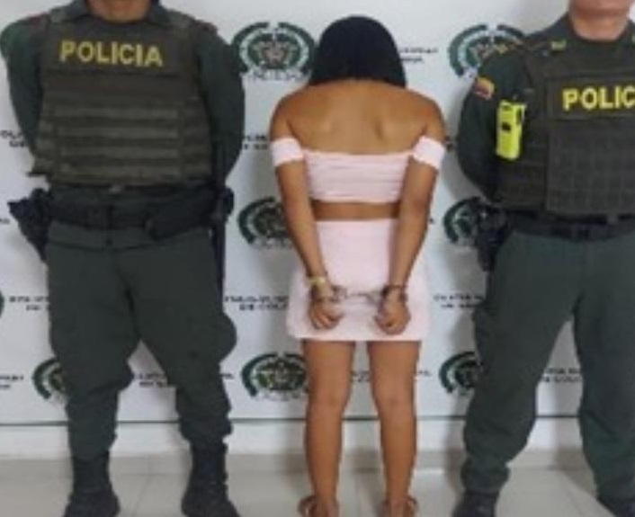 Maryuris Cenith Pérez, detenida. 
