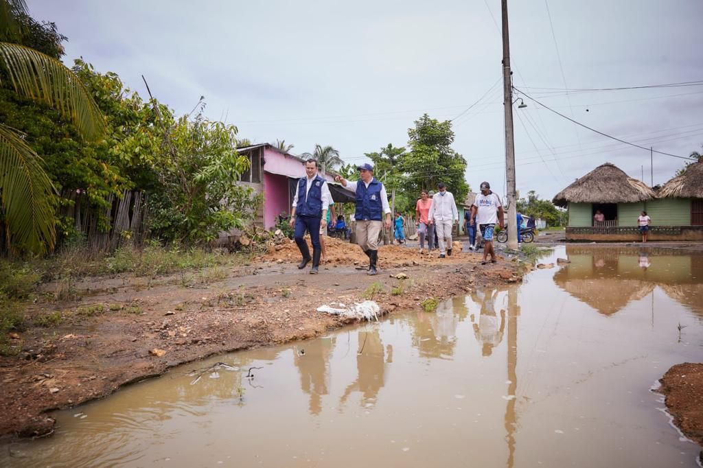 En alerta roja por deslizamientos está el departamento del Cesar con dos municipios y cuatro por riesgo de inundaciones. FOTO: CORTESÍA. 
