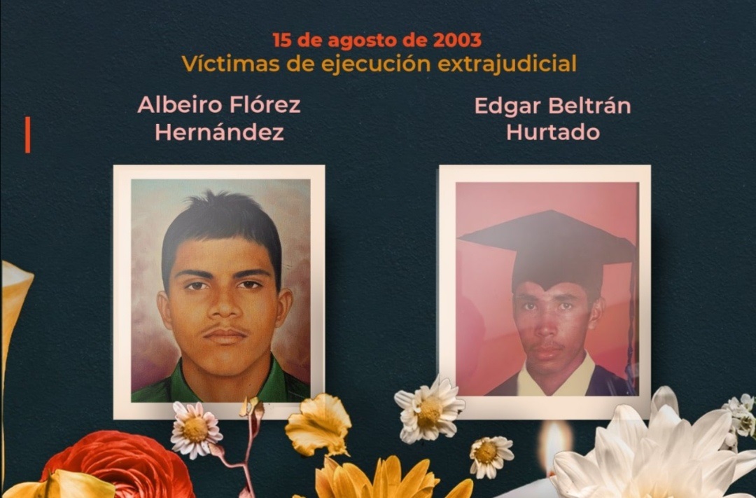 Albeiro Flórez y Edgar Beltrán Hurtado, víctimas. 
