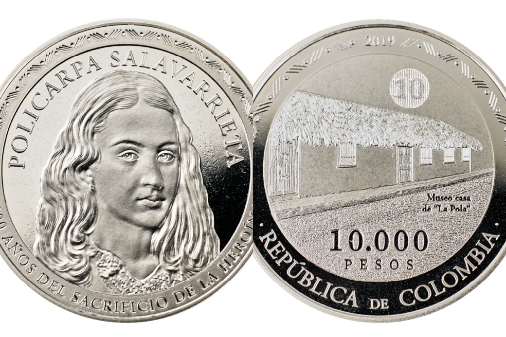 Moneda de 10.000 en conmemoración a Policarpa Salavarrieta. / FOTO: El Espectador.