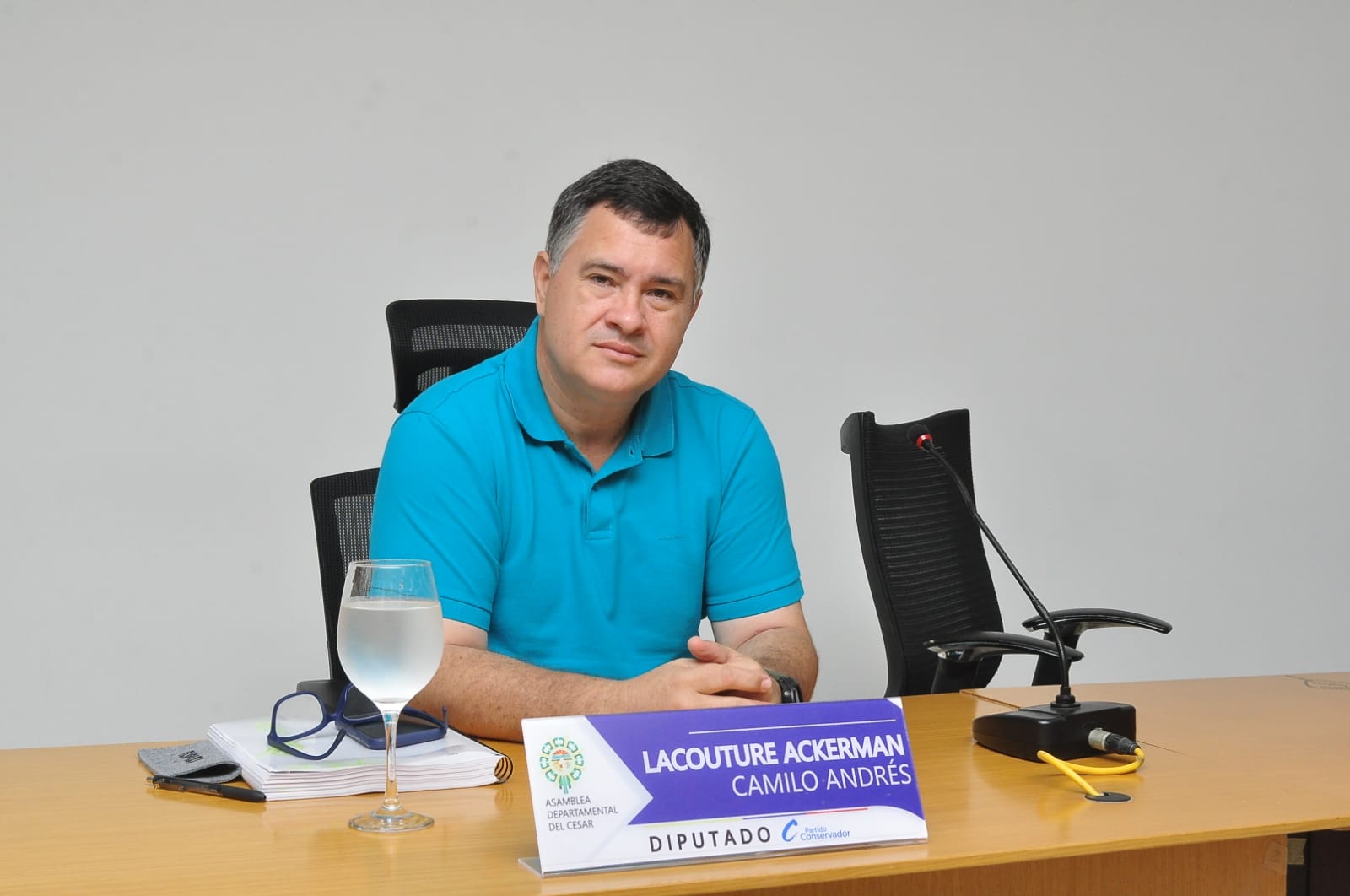 Camilo Lacouture, presidente de la Asamblea Departamental  del Cesar, asegura que no aspirará de nuevo a la corporación.                                                /FOTO: JOAQUÍN RAMÍREZ. 
