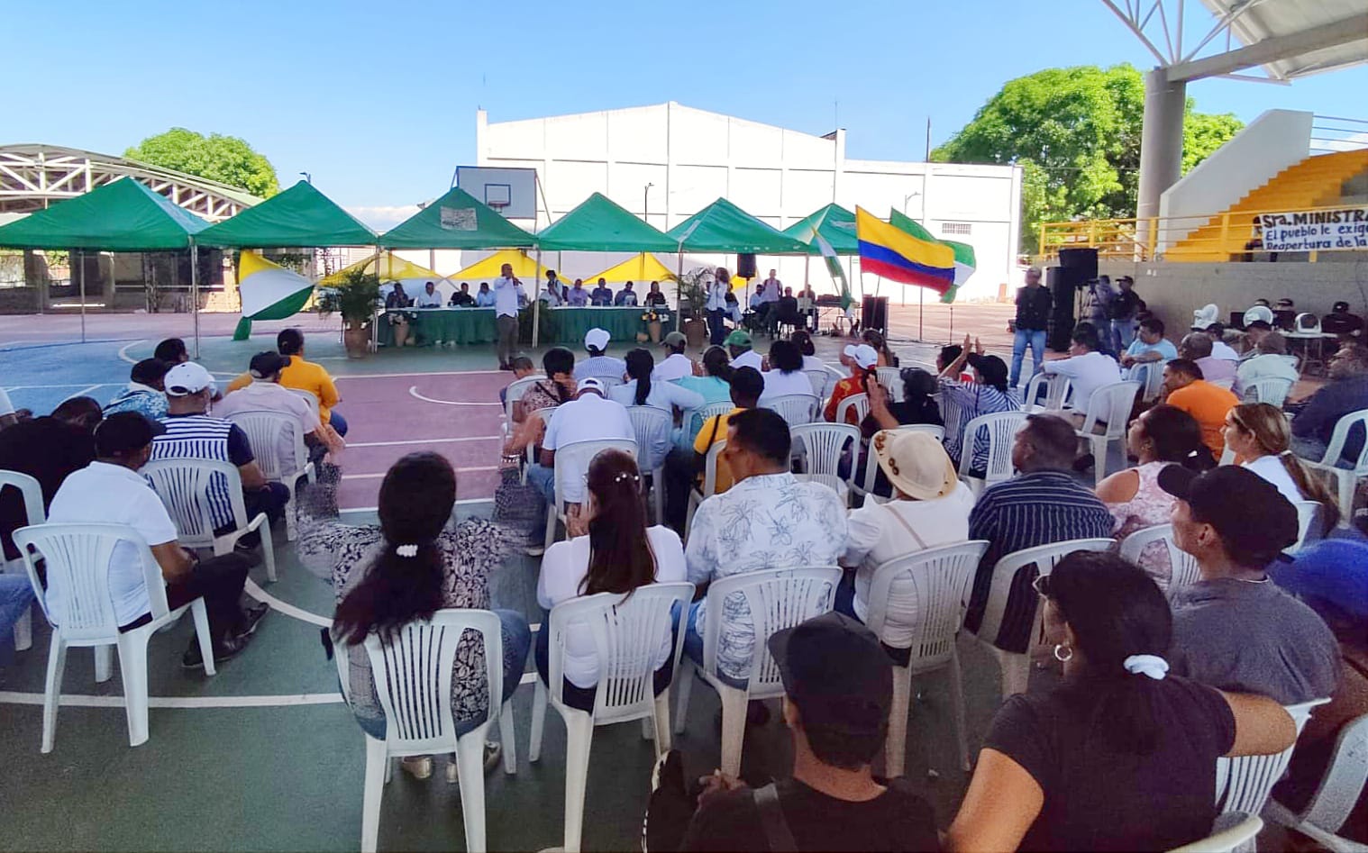 Audiencia pública en La Jagua de Ibirico, este miércoles.                                                                                                  / FOTO: CORTESÍA. 