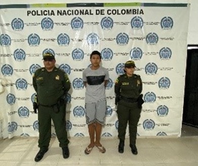 Nassar Ariza fue capturado en el corregimiento de Atánquez por las autoridades policiales. 

Foto: CORTESÍA
