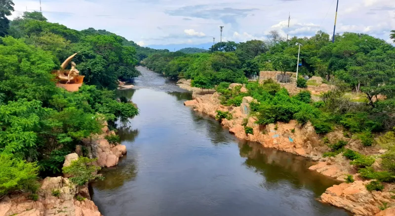 Río Guatapurí, principal afluente de Valledupar. 

FOTO: CORTE´SIA.