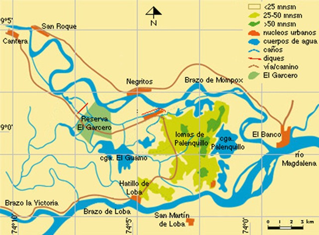 Reserva natural El Garcero, departamento de Bolívar.