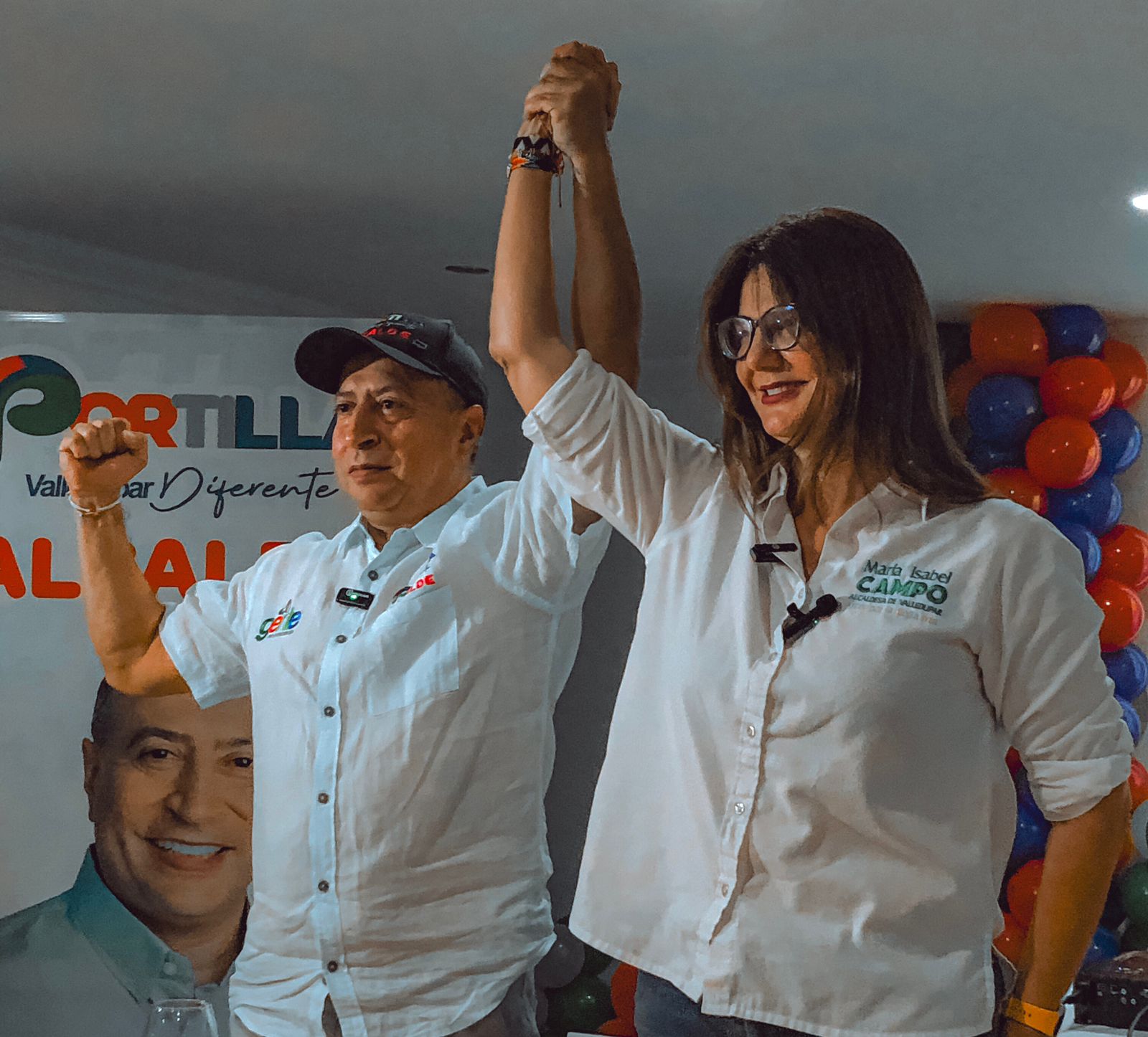 Álvaro Portilla y María Isabel Campo, candidata a la Alcaldía de Valledupar