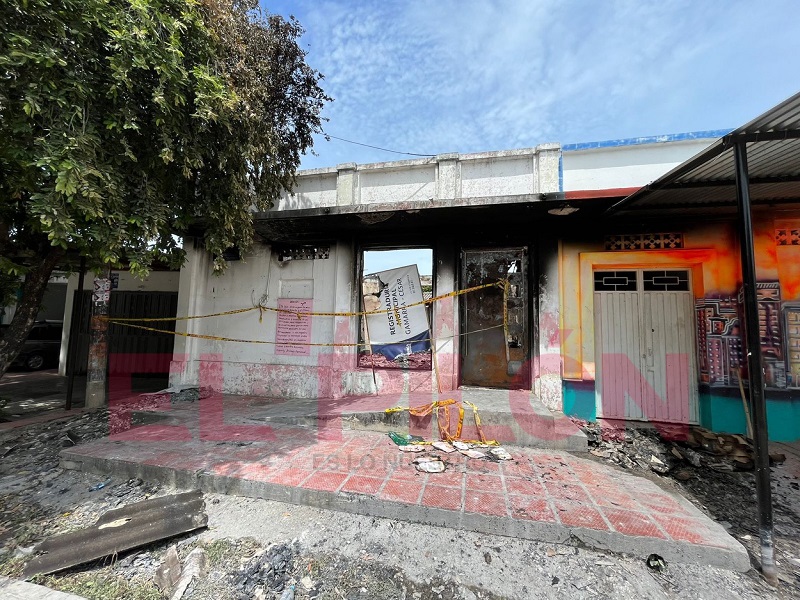 En imágenes: así quedó la sede de la Registraduría en Gamarra tras incendio