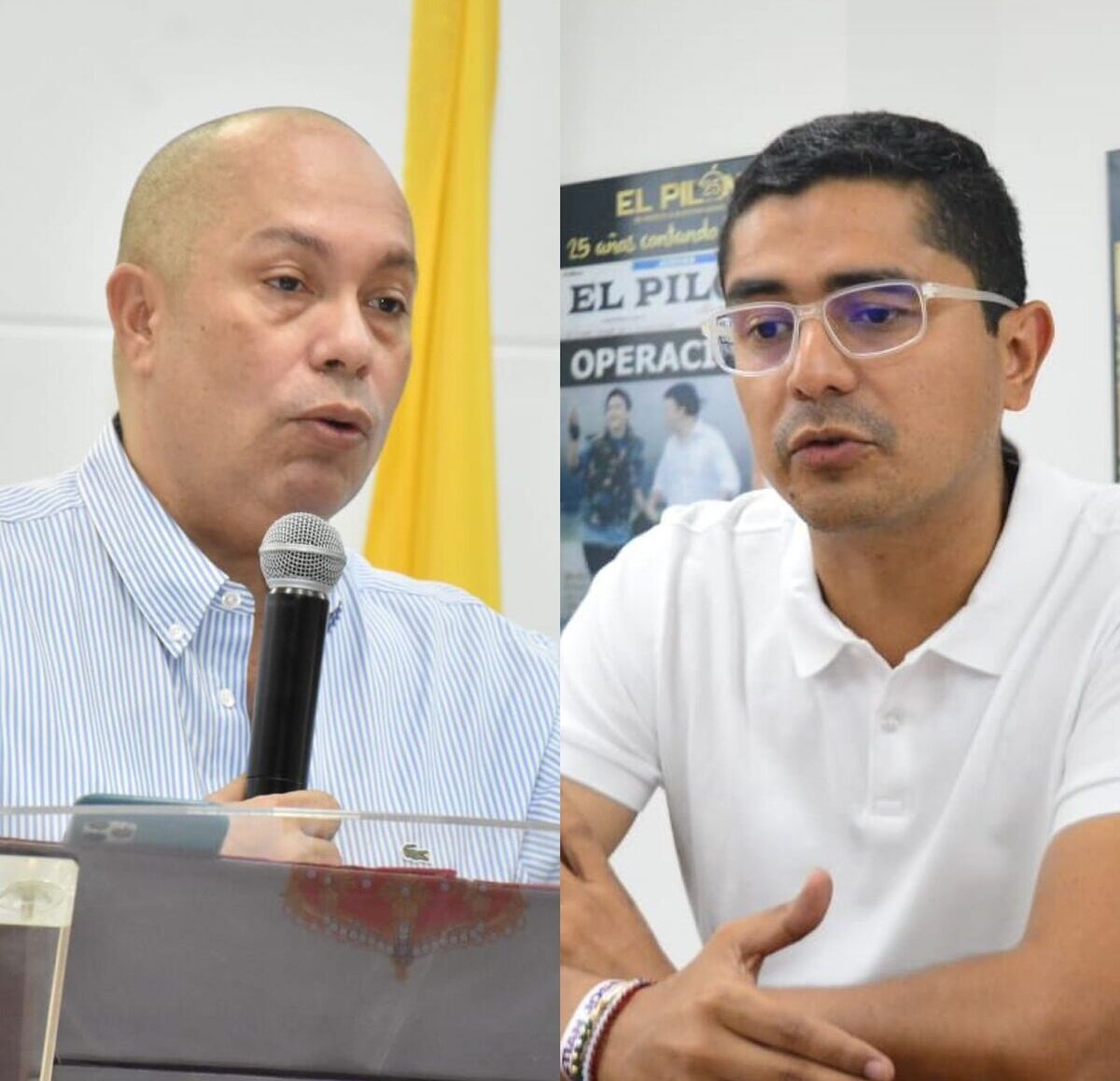 Alcalde de Valledupar, Ernesto Orozco, y el concejal Cristian José Moreno.